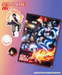 Union Studio(ユニオンスタジオ)の【炎炎ノ消防隊 参ノ章】<ZOZO期間限定販売3点セット>アクリルスタンド&クリアファイル&缶バッジ(フィギュア)