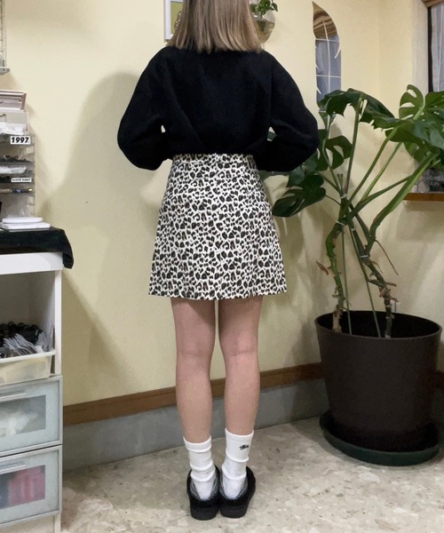 Flugge(フラッジー)の「レオパードミニスカート(スカート・レディース・ブラック・FREE)」の3枚目の写真
