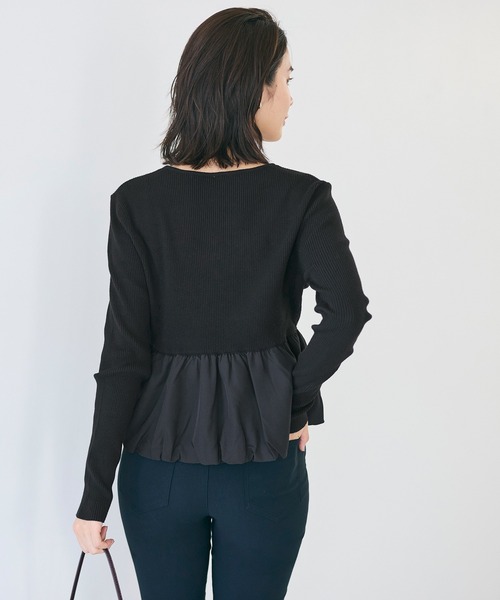 coca(coca)(コカ)の「裾バルーンドッキングニットトップス(ニット/セーター・レディース・ブラック/その他1・L/M/S)」の8枚目の写真