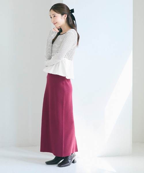 coca(coca)(コカ)の「裾バルーンドッキングニットトップス(ニット/セーター・レディース・ブラック/その他1・L/M/S)」の12枚目の写真