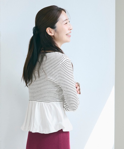 coca(coca)(コカ)の「裾バルーンドッキングニットトップス(ニット/セーター・レディース・ブラック/その他1・L/M/S)」の14枚目の写真