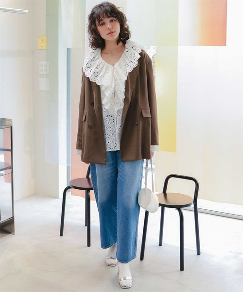 titivate(ティティベイト)の「フリルカラーレースブラウス(シャツ/ブラウス・レディース・オフホワイト/ブラック・L/M)」の11枚目の写真