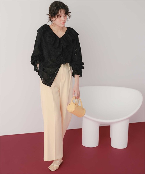 titivate(ティティベイト)の「フリルカラーレースブラウス(シャツ/ブラウス・レディース・オフホワイト/ブラック・L/M)」の15枚目の写真