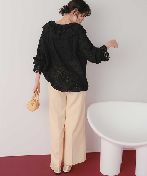 titivate(ティティベイト)の「フリルカラーレースブラウス(シャツ/ブラウス・レディース・オフホワイト/ブラック・L/M)」の17枚目の写真