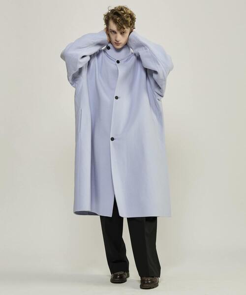 CURRENTAGE(カレンテージ)の「Double face cloth long coat(その他アウター・メンズ・ネイビー/サックスブルー/その他・3/4)」の4枚目の写真