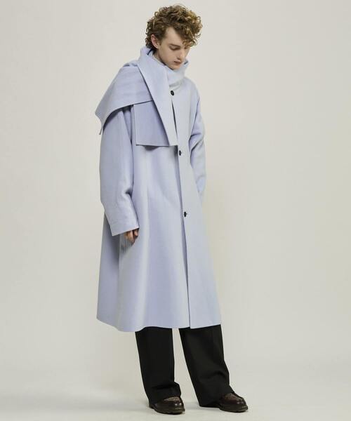 CURRENTAGE(カレンテージ)の「Double face cloth long coat(その他アウター・メンズ・ネイビー/サックスブルー/その他・3/4)」の6枚目の写真