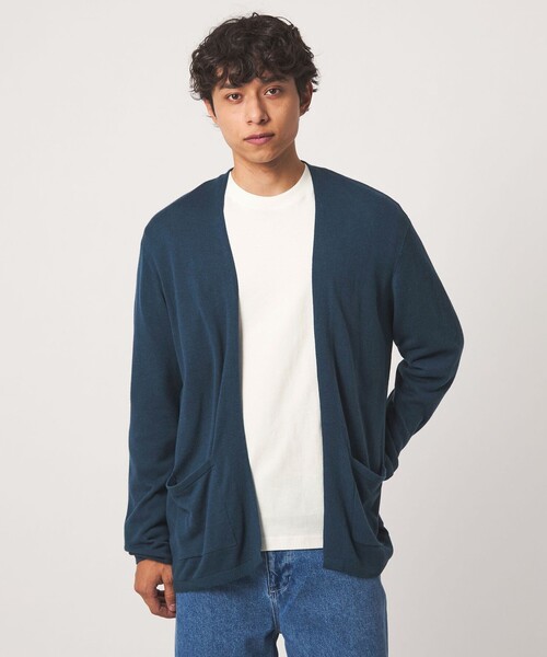 A DAY IN THE LIFE UNITED ARROWS(アデイインザライフユナイテッドアローズ)の「ハイゲージ カーディガン+Tシャツ -セットアイテム・ハンドウォッシャブル-<A DAY IN THE LIFE>(ニット/セーター・メンズ・ダークブラウン/ターコイズブルー系/ベージュ・M/L)」の3枚目の写真
