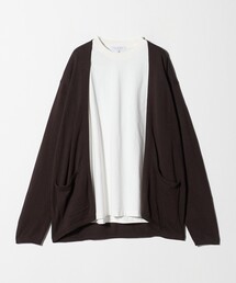 ハイゲージ カーディガン+Tシャツ -セットアイテム・ハンドウォッシャブル-<A DAY IN THE LIFE>