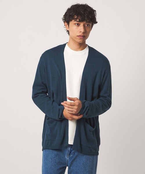 A DAY IN THE LIFE UNITED ARROWS(アデイインザライフユナイテッドアローズ)の「ハイゲージ カーディガン+Tシャツ -セットアイテム・ハンドウォッシャブル-<A DAY IN THE LIFE>(ニット/セーター・メンズ・ダークブラウン/ターコイズブルー系/ベージュ・M/L)」の4枚目の写真