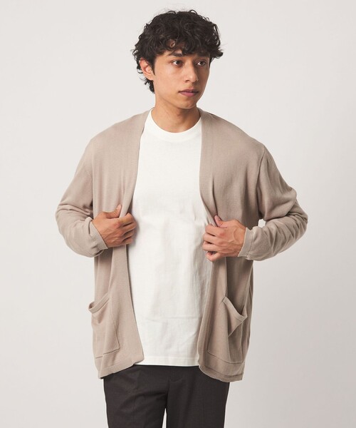 A DAY IN THE LIFE UNITED ARROWS(アデイインザライフユナイテッドアローズ)の「ハイゲージ カーディガン+Tシャツ -セットアイテム・ハンドウォッシャブル-<A DAY IN THE LIFE>(ニット/セーター・メンズ・ダークブラウン/ターコイズブルー系/ベージュ・M/L)」の8枚目の写真