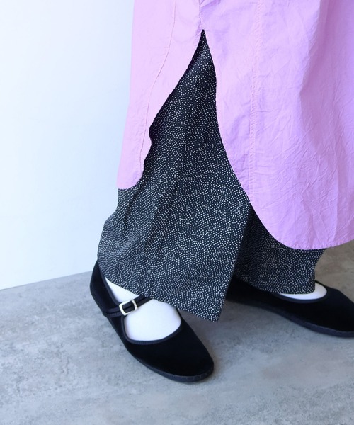 yuni（ユニ　）の「コットンキャッチワッシャー　タック シャツワンピース（シャツワンピース・レディース・パープル/ブラック/ブルー/イエロー/グリーン/ホワイト・FREE）」の21枚目の写真