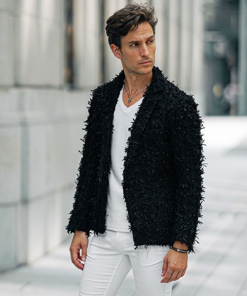 1Bテーラードジャケット メンズ クラシック 一つボタン ブラック 黒