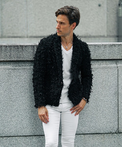 1Bテーラードジャケット メンズ クラシック 一つボタン ブラック 黒