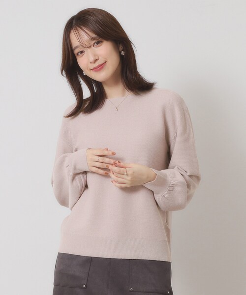 ITS'DEMO(イッツデモ)の「【手洗い可】ラメガーターニット(ニット/セーター・レディース・パープル系/ブルー/アイボリー/ブラック/ピンク・00)」の5枚目の写真