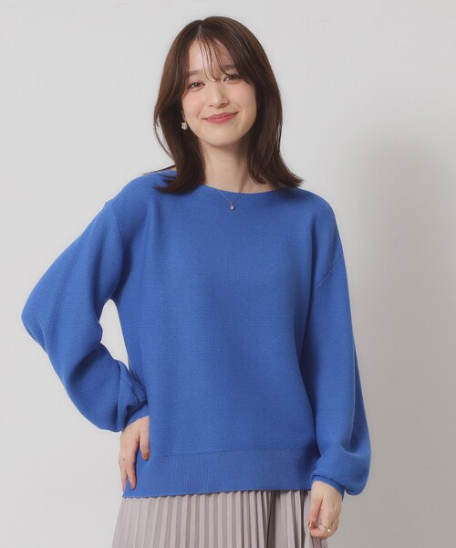 ITS'DEMO(イッツデモ)の「【手洗い可】ラメガーターニット(ニット/セーター・レディース・パープル系/ブルー/アイボリー/ブラック/ピンク・00)」の3枚目の写真