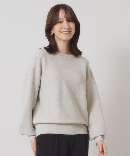 ITS'DEMO(イッツデモ)の「【手洗い可】ラメガーターニット(ニット/セーター・レディース・パープル系/ブルー/アイボリー/ブラック/ピンク・00)」の2枚目の写真