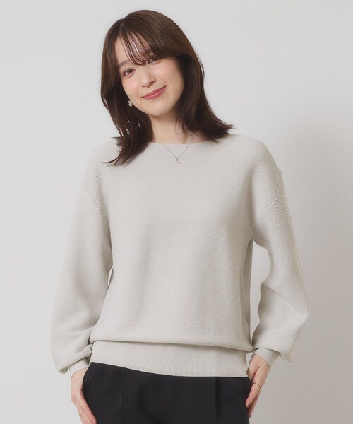 ITS'DEMO(イッツデモ)の「【手洗い可】ラメガーターニット(ニット/セーター・レディース・パープル系/ブルー/アイボリー/ブラック/ピンク・00)」の9枚目の写真