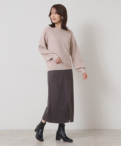 ITS'DEMO(イッツデモ)の「【手洗い可】ラメガーターニット(ニット/セーター・レディース・パープル系/ブルー/アイボリー/ブラック/ピンク・00)」の10枚目の写真