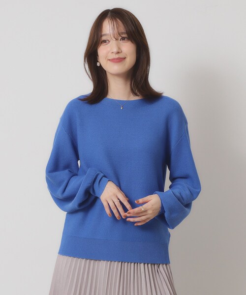 ITS'DEMO(イッツデモ)の「【手洗い可】ラメガーターニット(ニット/セーター・レディース・パープル系/ブルー/アイボリー/ブラック/ピンク・00)」の13枚目の写真