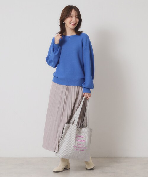 ITS'DEMO(イッツデモ)の「【手洗い可】ラメガーターニット(ニット/セーター・レディース・パープル系/ブルー/アイボリー/ブラック/ピンク・00)」の14枚目の写真