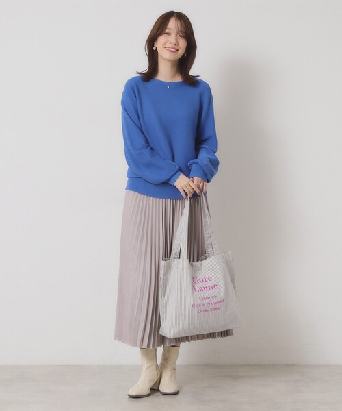 ITS'DEMO(イッツデモ)の「【手洗い可】ラメガーターニット(ニット/セーター・レディース・パープル系/ブルー/アイボリー/ブラック/ピンク・00)」の15枚目の写真