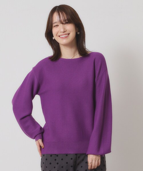 ITS'DEMO(イッツデモ)の「【手洗い可】ラメガーターニット(ニット/セーター・レディース・パープル系/ブルー/アイボリー/ブラック/ピンク・00)」の17枚目の写真