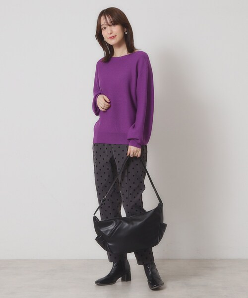 ITS'DEMO(イッツデモ)の「【手洗い可】ラメガーターニット(ニット/セーター・レディース・パープル系/ブルー/アイボリー/ブラック/ピンク・00)」の18枚目の写真