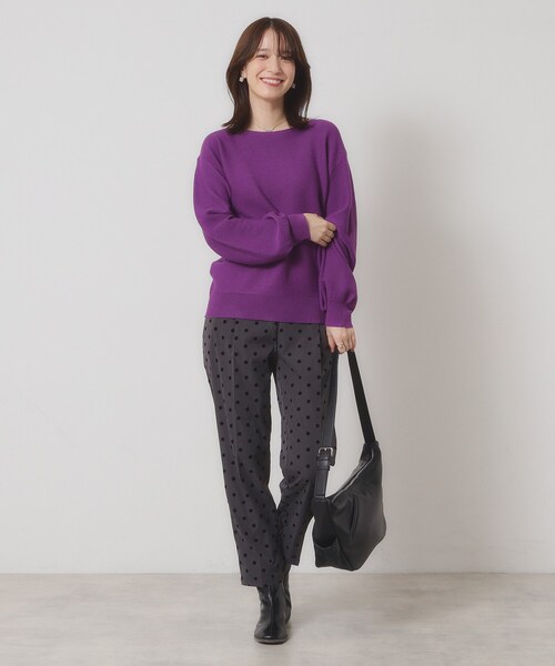 ITS'DEMO(イッツデモ)の「【手洗い可】ラメガーターニット(ニット/セーター・レディース・パープル系/ブルー/アイボリー/ブラック/ピンク・00)」の19枚目の写真