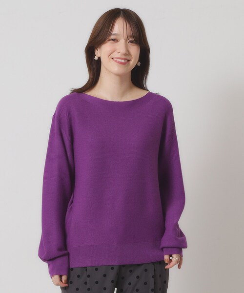 ITS'DEMO(イッツデモ)の「【手洗い可】ラメガーターニット(ニット/セーター・レディース・パープル系/ブルー/アイボリー/ブラック/ピンク・00)」の21枚目の写真