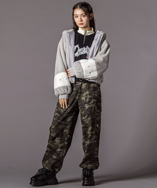 ZIDDY（ジディ）の「【 ニコ☆プチ 掲載 】ショート丈ファーブルゾン(130~160cm)（ブルゾン・キッズ・ブラック/グレー・FREE/150cm/130cm/140cm）」の11枚目の写真