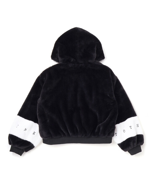 ZIDDY（ジディ）の「【 ニコ☆プチ 掲載 】ショート丈ファーブルゾン(130~160cm)（ブルゾン・キッズ・ブラック/グレー・FREE/150cm/130cm/140cm）」の17枚目の写真