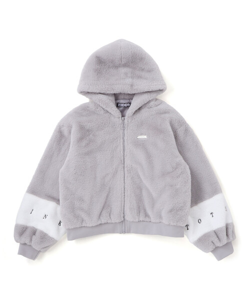 ZIDDY（ジディ）の「【 ニコ☆プチ 掲載 】ショート丈ファーブルゾン(130~160cm)（ブルゾン・キッズ・ブラック/グレー・FREE/150cm/130cm/140cm）」の18枚目の写真