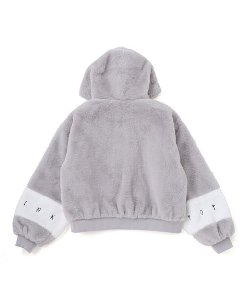 ZIDDY（ジディ）の「【 ニコ☆プチ 掲載 】ショート丈ファーブルゾン(130~160cm)（ブルゾン・キッズ・ブラック/グレー・FREE/150cm/130cm/140cm）」の19枚目の写真