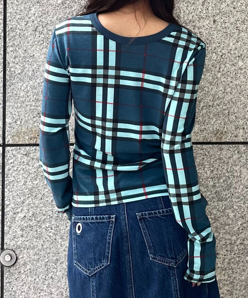 Oriens JOURNAL STANDARD（オリエンス ジャーナルスタンダード）の「ロゴロングスリーブTシャツ（Tシャツ/カットソー・レディース・ブルー系その他/パープル/レッド・FREE）」の6枚目の写真