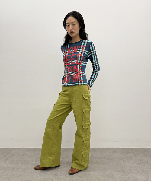 Oriens JOURNAL STANDARD（オリエンス ジャーナルスタンダード）の「ロゴロングスリーブTシャツ（Tシャツ/カットソー・レディース・ブルー系その他/パープル/レッド・FREE）」の9枚目の写真