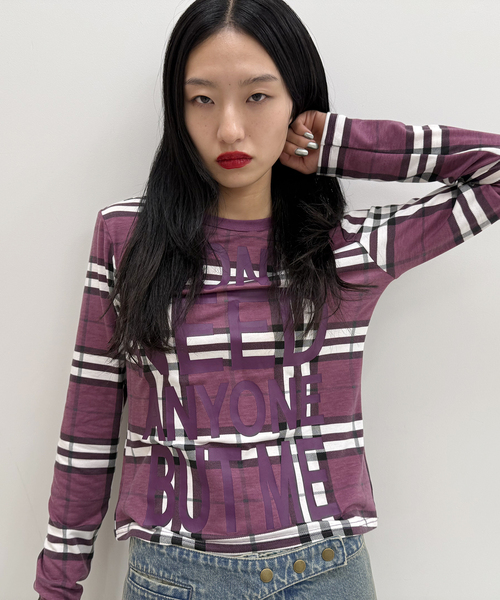 Oriens JOURNAL STANDARD（オリエンス ジャーナルスタンダード）の「ロゴロングスリーブTシャツ（Tシャツ/カットソー・レディース・ブルー系その他/パープル/レッド・FREE）」の15枚目の写真