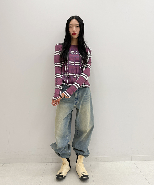 Oriens JOURNAL STANDARD（オリエンス ジャーナルスタンダード）の「ロゴロングスリーブTシャツ（Tシャツ/カットソー・レディース・ブルー系その他/パープル/レッド・FREE）」の16枚目の写真