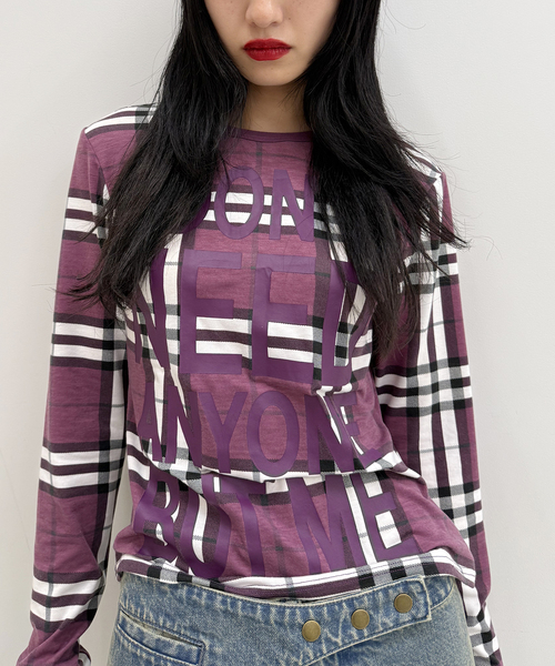 Oriens JOURNAL STANDARD（オリエンス ジャーナルスタンダード）の「ロゴロングスリーブTシャツ（Tシャツ/カットソー・レディース・ブルー系その他/パープル/レッド・FREE）」の17枚目の写真