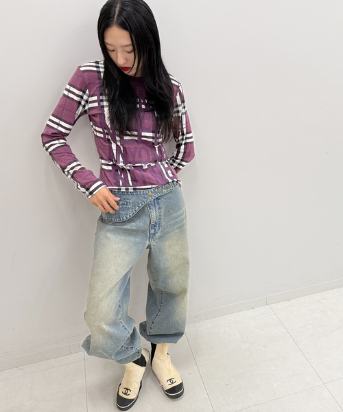 Oriens JOURNAL STANDARD（オリエンス ジャーナルスタンダード）の「ロゴロングスリーブTシャツ（Tシャツ/カットソー・レディース・ブルー系その他/パープル/レッド・FREE）」の20枚目の写真