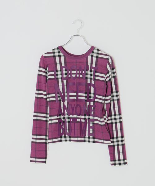 Oriens JOURNAL STANDARD（オリエンス ジャーナルスタンダード）の「ロゴロングスリーブTシャツ（Tシャツ/カットソー・レディース・ブルー系その他/パープル/レッド・FREE）」の22枚目の写真