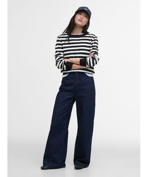 Barbour（バブアー）の「Loisボーダー クルーネック ニット（ニット/セーター・レディース・ネイビー/グレー・SMALL/MEDIUM）」の7枚目の写真