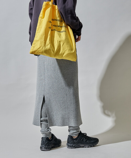 FREAK'S STORE（フリークスストア）の「ニットスカート レギンス ドッキングセット（スカート・レディース・ブラック/グレー・ﾌﾘ-）」の11枚目の写真