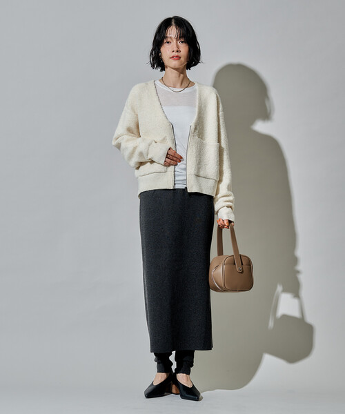 FREAK'S STORE（フリークスストア）の「ニットスカート レギンス ドッキングセット（スカート・レディース・ブラック/グレー・ﾌﾘ-）」の16枚目の写真