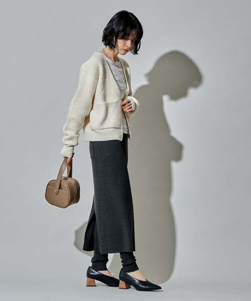 FREAK'S STORE（フリークスストア）の「ニットスカート レギンス ドッキングセット（スカート・レディース・ブラック/グレー・ﾌﾘ-）」の17枚目の写真