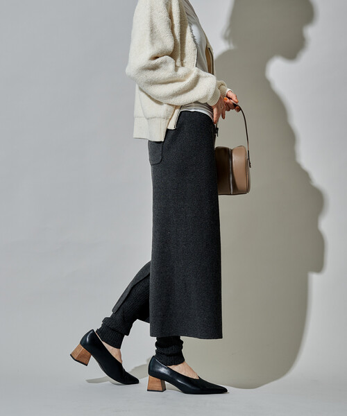 FREAK'S STORE（フリークスストア）の「ニットスカート レギンス ドッキングセット（スカート・レディース・ブラック/グレー・ﾌﾘ-）」の20枚目の写真