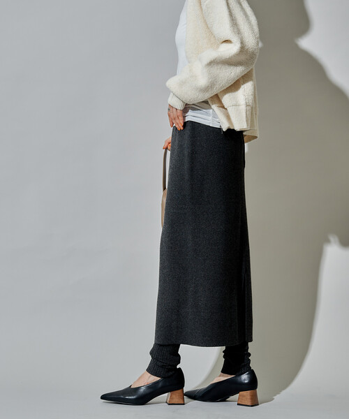 FREAK'S STORE（フリークスストア）の「ニットスカート レギンス ドッキングセット（スカート・レディース・ブラック/グレー・ﾌﾘ-）」の22枚目の写真