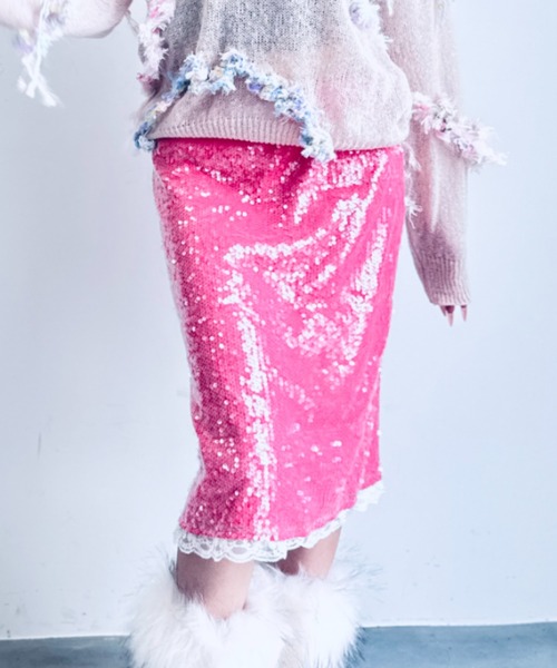 セール】【スパンコール】カラフルスカート（スカート）｜Y2K SYNAPSE