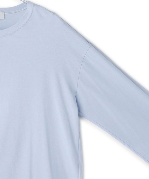 ADAM ET ROPE'（アダムエロペ）の「シャツカフスロングスリーブTシャツ（Tシャツ/カットソー・レディース・ホワイト系その他/サックスブルー・FREE）」の5枚目の写真