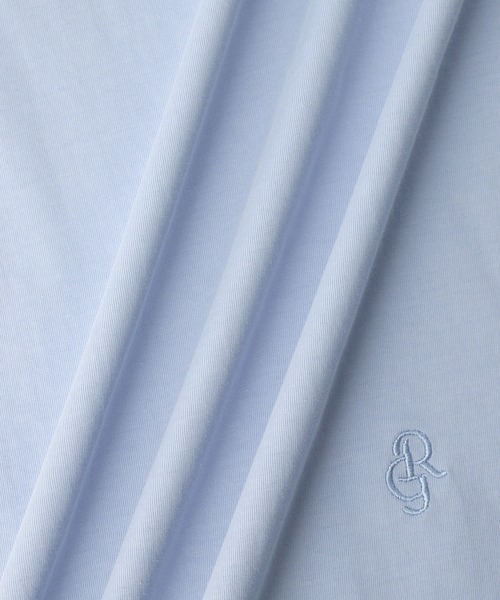 ADAM ET ROPE'（アダムエロペ）の「シャツカフスロングスリーブTシャツ（Tシャツ/カットソー・レディース・ホワイト系その他/サックスブルー・FREE）」の10枚目の写真