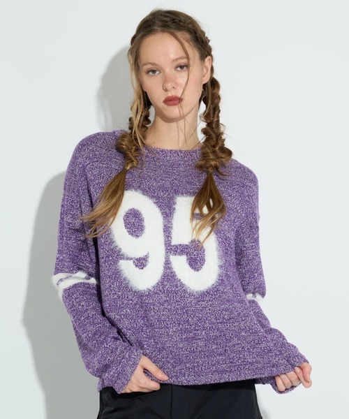 ANNA SUI NYC（アナ スイ エヌ ワイ シー）の「ANNA SUI NYC/アナ スイ エヌワイシー/No.95MIXニットプルオーバー（ニット/セーター・レディース・イエロー/パープル/ブラック・F）」の2枚目の写真